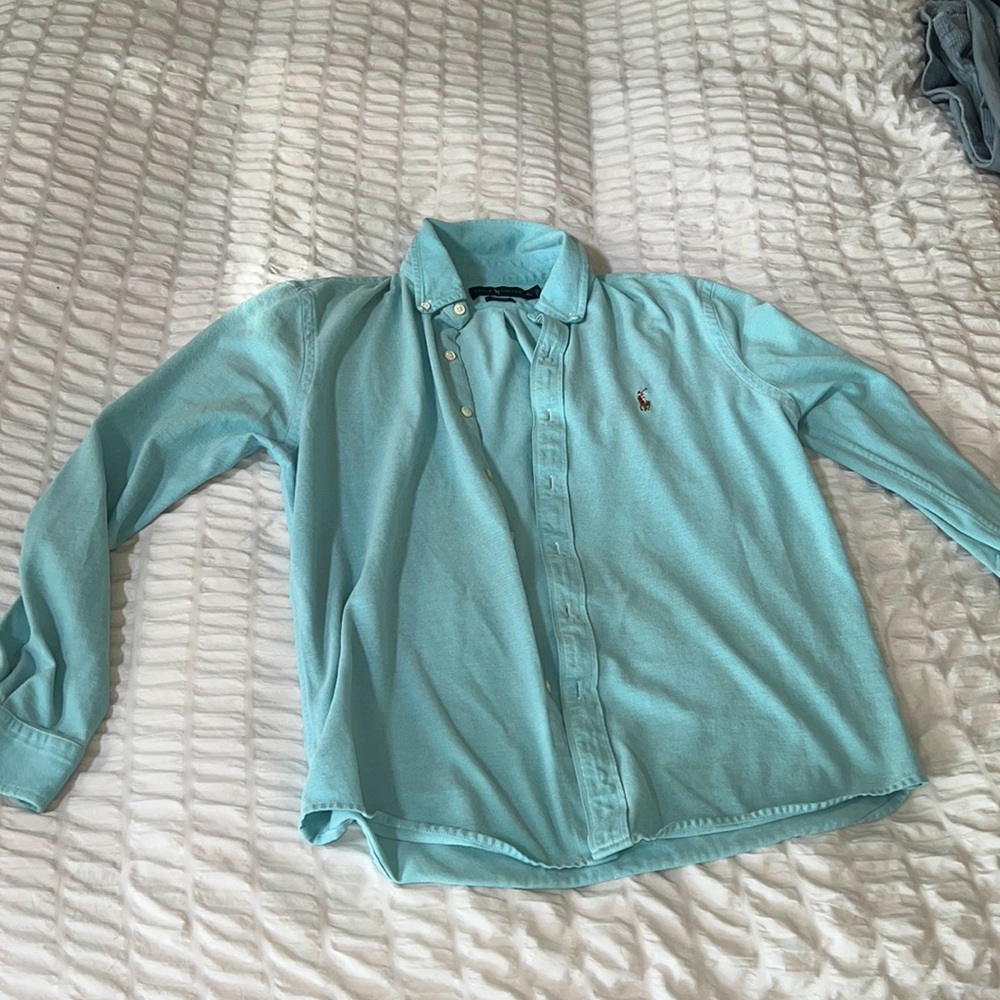 Ralph Lauren XL button down shirt in aquamarine blue